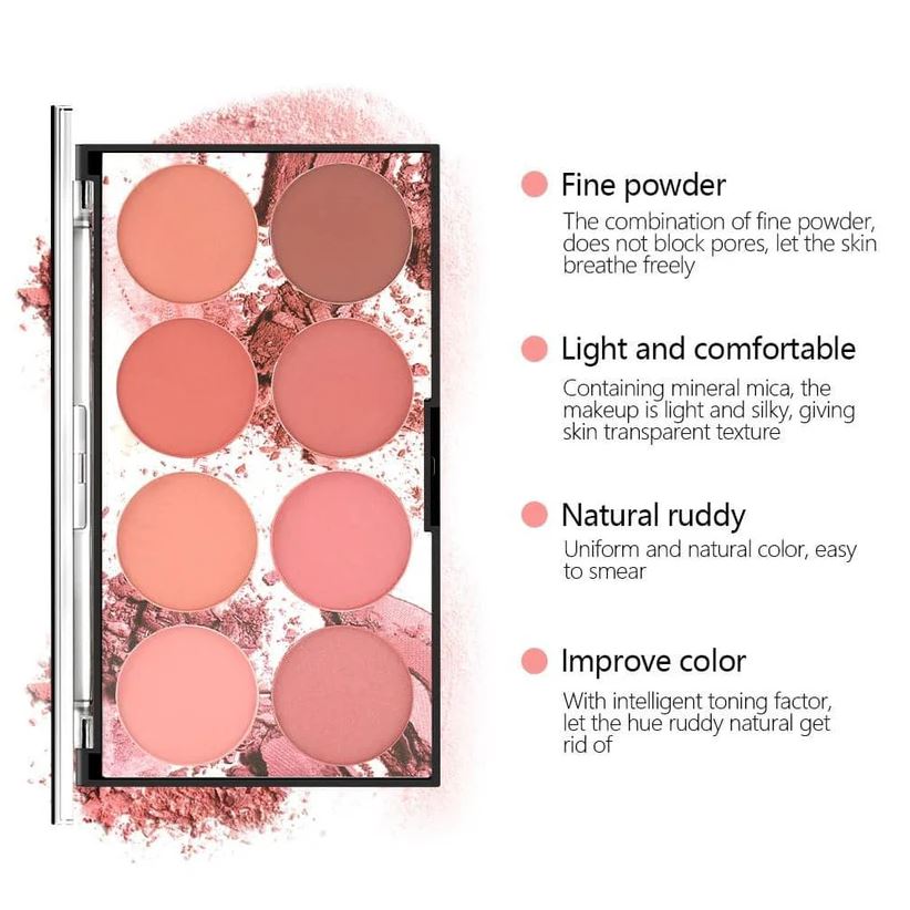 Miss Rose 8 Colors Blush Palette - Image 2
